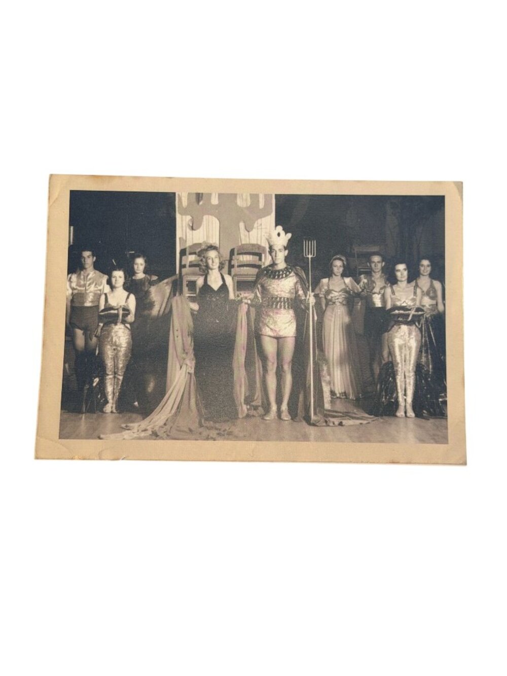 Vintage 1939 Ringling Play Under The Sea King And Queen Neptune Cast Photo Print